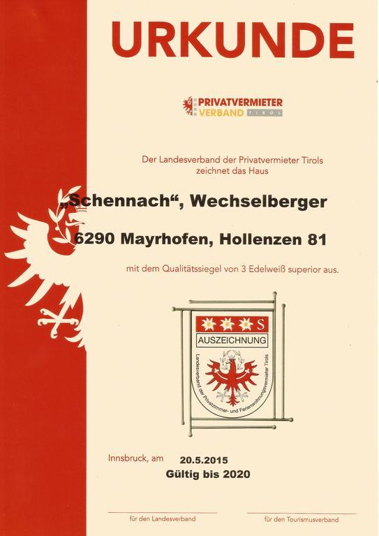 Haus Schennach Lägenhet Mayrhofen Rum bild